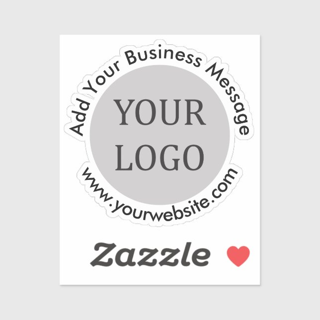 Create Your Own Simple Business Logo Sticker (Sheet)