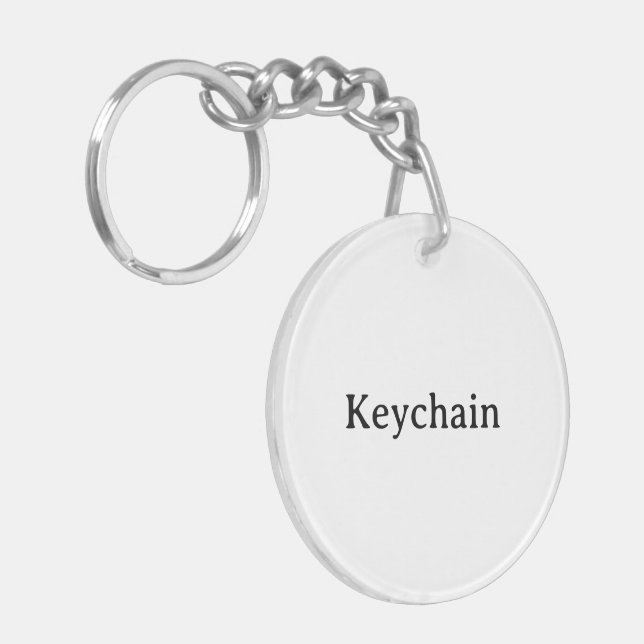 Create Your Own Simple Circle (double-sided) 2"  Keychain (Front Left)