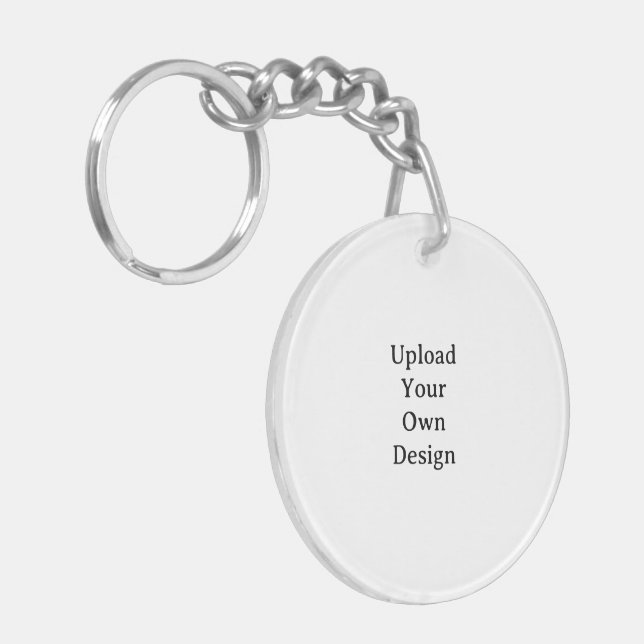 Create Your Own Simple Circle (double-sided) 2"  Keychain (Front Left)