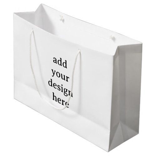 Create Your Own Simple Custom 12.5”x4”x9” Matte Large Gift Bag