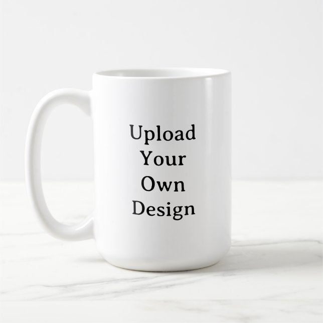 Create Your Own Simple Custom 15 oz Classic Coffee Mug (Left)