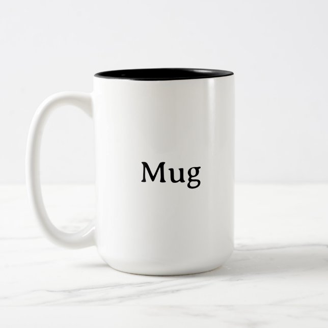 Create Your Own Simple Custom 15 oz   Two-Tone Coffee Mug (Left)