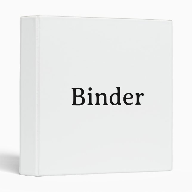 Create Your Own Simple Custom 1" Paper Capacity 3 Ring Binder (Front/Spine)