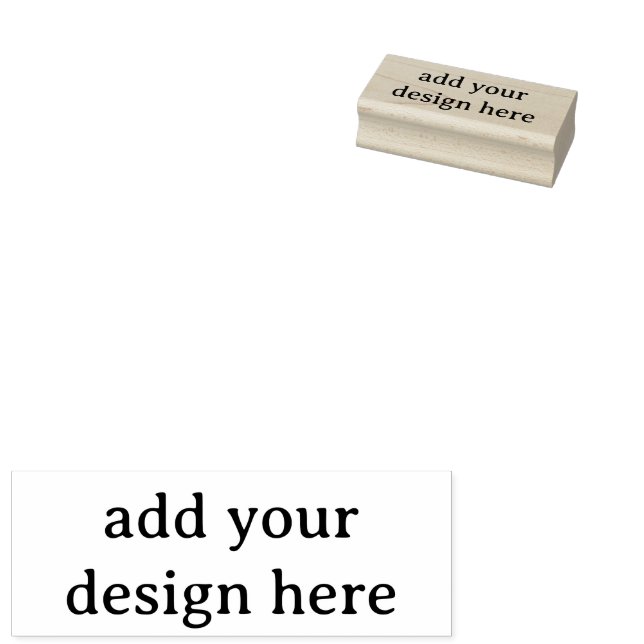 Create Your Own Simple Custom 1" x 2.5" Rubber Stamp (Stamped)