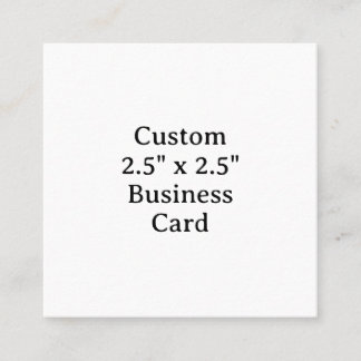 Create your own simple custom 2.5" x 2.5" matte square business card
