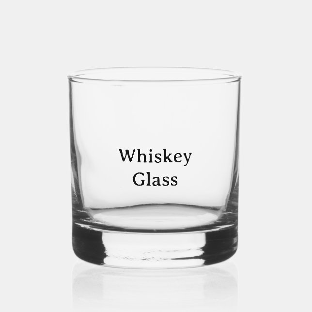 Create Your Own Simple Custom 3.5"x3.25"  Whiskey Glass (Front)