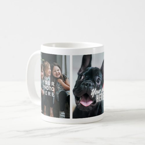 Create Your Own Simple Custom 3_Photo Coffee Mug