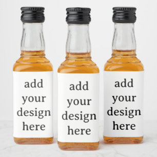 Create Your Own Simple Custom 3" x 2" Mini  Liquor Bottle Label