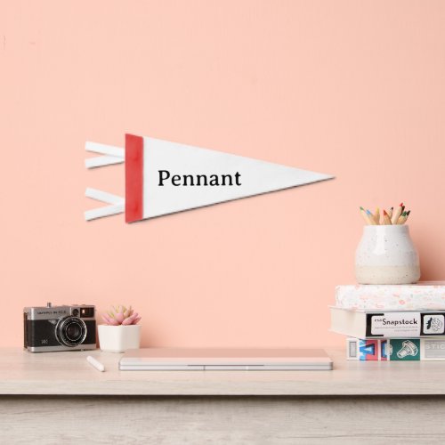 Create Your Own Simple Custom 5" x 12" Red Sport Pennant Flag