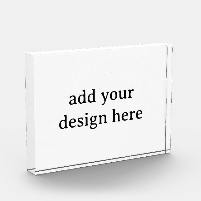 Create Your Own Simple Custom 5" x 7" Horizontal Photo Block (Left)