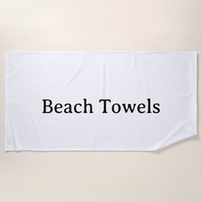 Create Your Own Simple Custom 70" x 35" Beach Towel (Front)