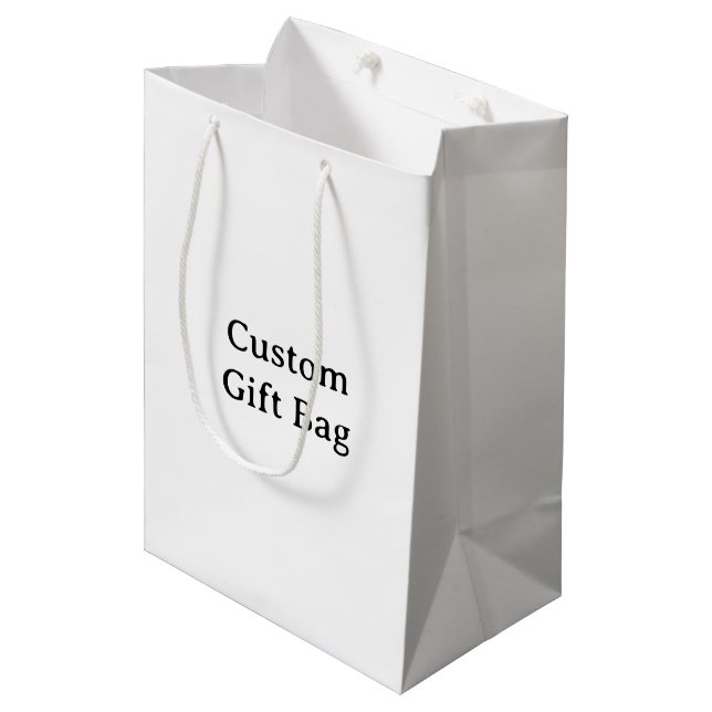 Create Your Own Simple Custom 7”x4.5”x10” Matte Medium Gift Bag (Front Angled)