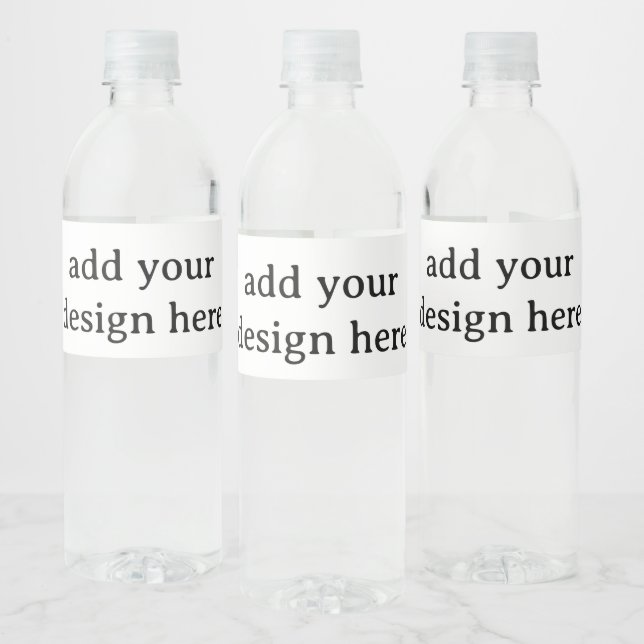 Create Your Own Simple Custom 8" x 2.125" Water Bottle Label (Bottles)
