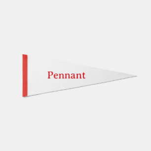Create Your Own Simple Custom 9" x 24" Red Sport Pennant Flag