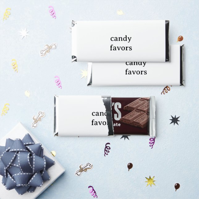 Create Your Own Simple Custom Assorted Hershey Bar Favors (Front)
