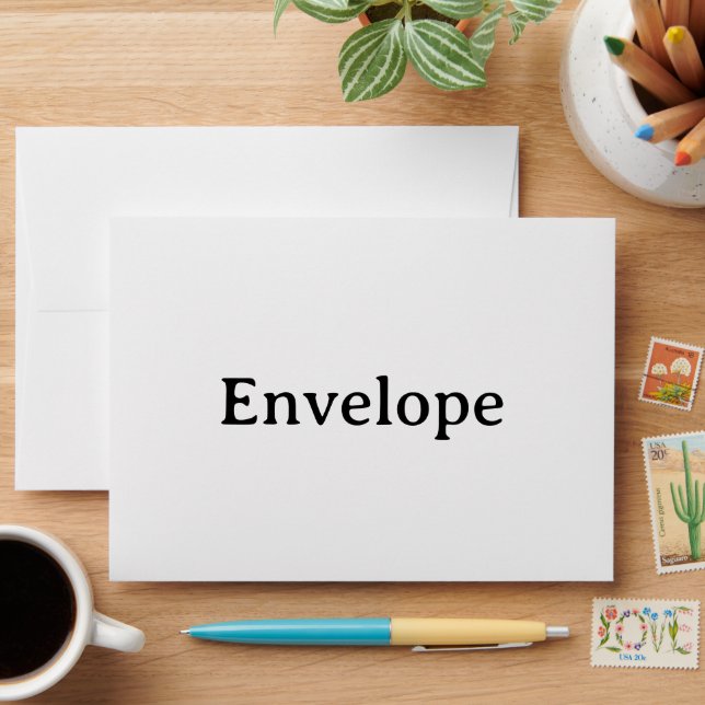 Create Your Own Simple Custom Basic 5" x 7" Envelope (Desk)
