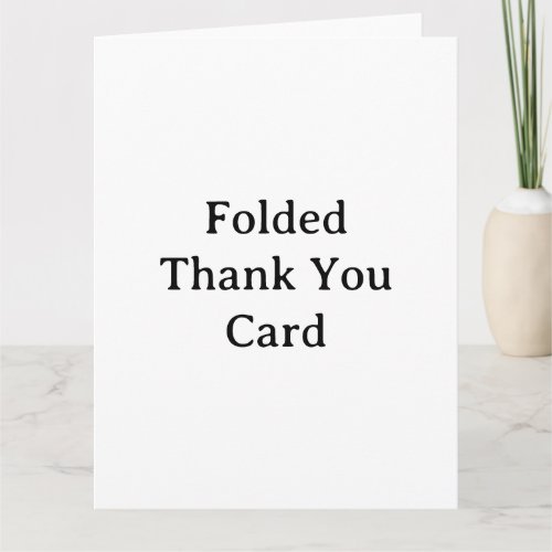 Create Your Own Simple Custom Big 8.5" x 11" Letterpress Thank You Card