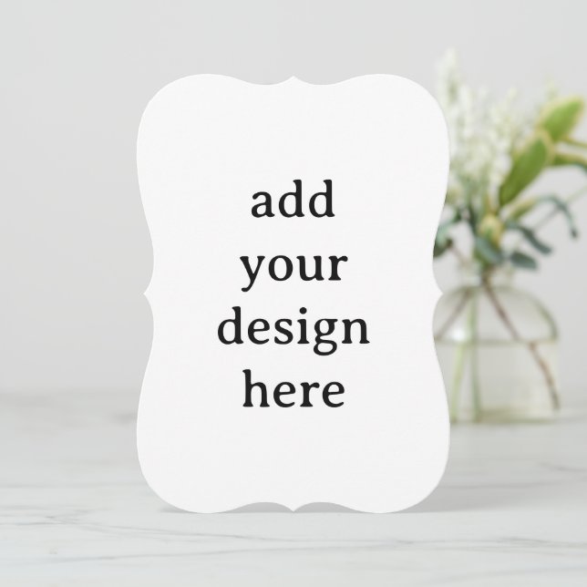 Create Your Own Simple Custom Bracket 5" x 7" Invitation (Standing Front)