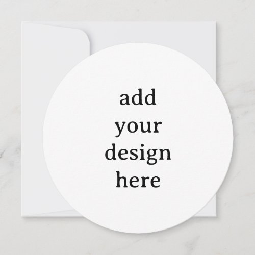 Create Your Own Simple Custom Circle 5.25"x5.25" Invitation