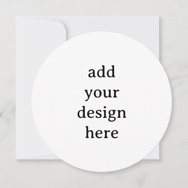 Create Your Own Simple Custom Circle 5.25"x5.25" Invitation (Front)