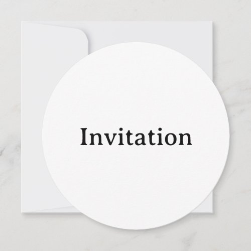 Create Your Own Simple Custom Circle 5.25"x5.25" Invitation