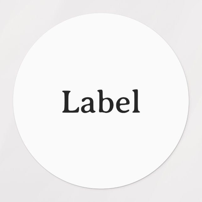Create Your Own Simple Custom Circle Waterproof   Labels (Design 1)
