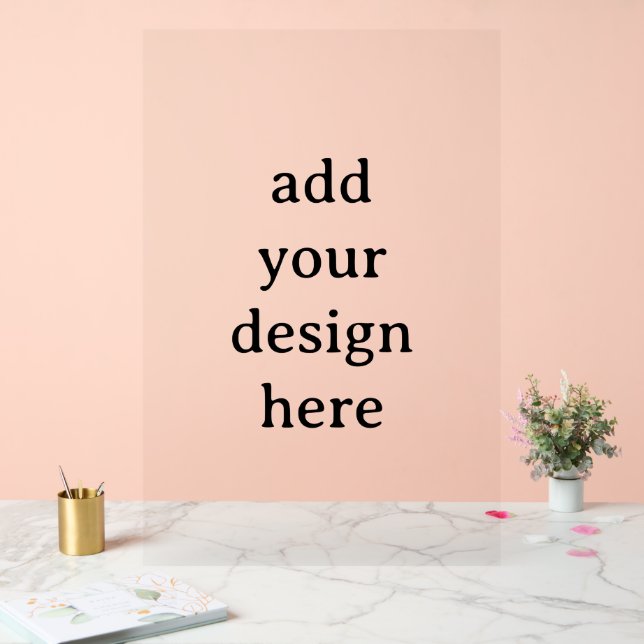 Create Your Own Simple Custom Design 24" x 36" Acrylic Sign (Wedding)