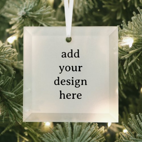 Create Your Own Simple Custom Glass Square Ornament