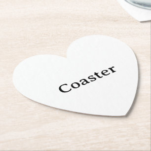 Create Your Own Simple Custom Heart Paper Coaster
