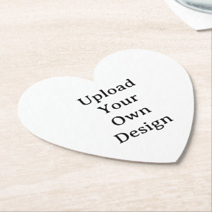 Create Your Own Simple Custom Heart Paper Coaster