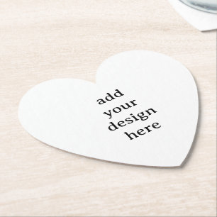Create Your Own Simple Custom Heart Paper Coaster