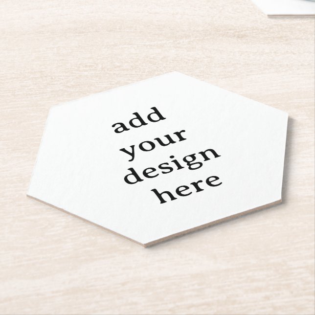 Create Your Own Simple Custom Hexagon Paper Coaster (Angled)