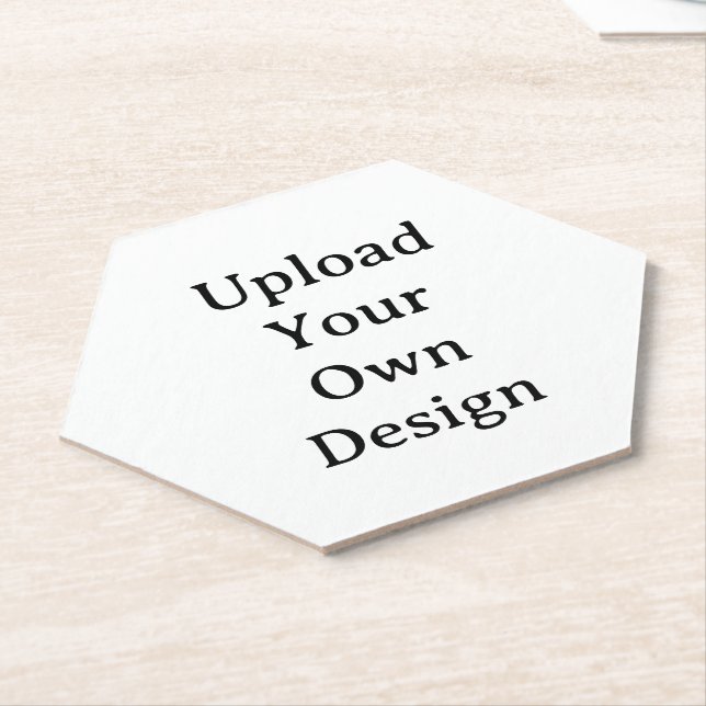 Create Your Own Simple Custom Hexagon Paper Coaster (Angled)