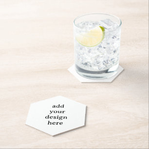 Create Your Own Simple Custom Hexagon Pointed Top Paper Coaster