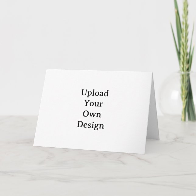 Create Your Own Simple Custom Horizontal 5" x 7" Letterpress Thank You Card (Front)