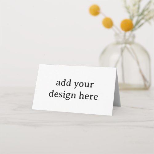 Create Your Own Simple Custom Horizontal Folded Place Card