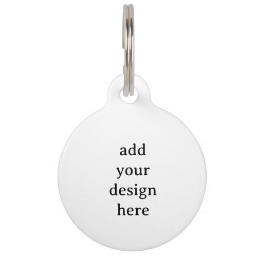 Create Your Own Simple Custom Large Round Pet ID Tag