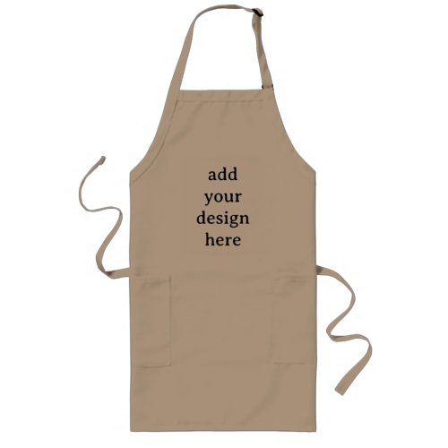 Create Your Own Simple Custom Long Khaki Apron