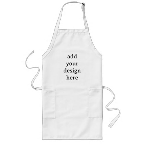 Create Your Own Simple Custom Long White Apron