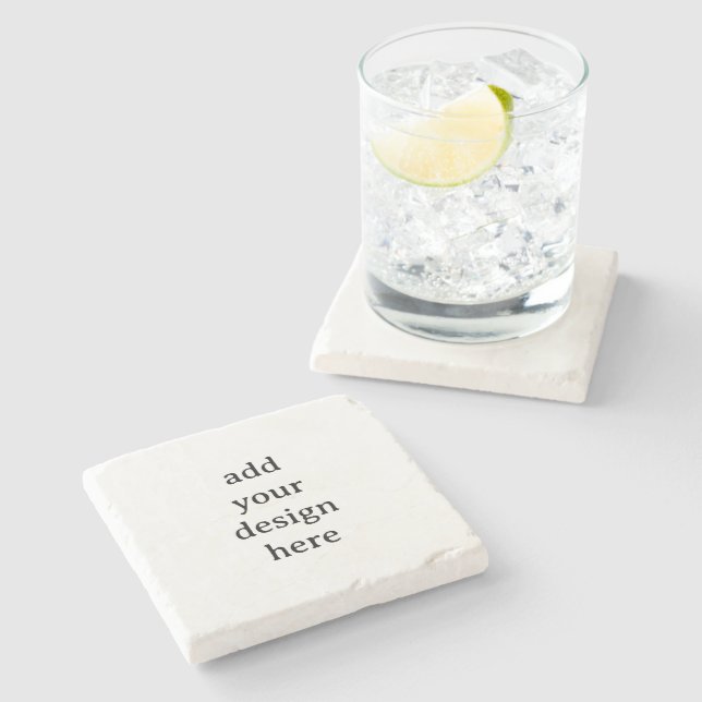 Create Your Own Simple Custom Marble Stone Coaster (Side)