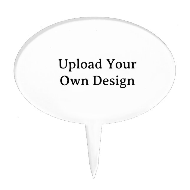 Create Your Own Simple Custom Oval Cake Topper (Front)