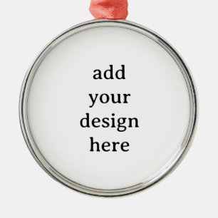 Create Your Own Simple Custom Premium Round Metal Ornament