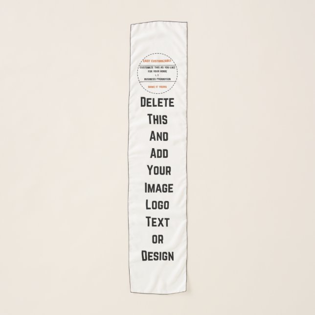Create Your Own Simple Custom Professional Scarves (Front)