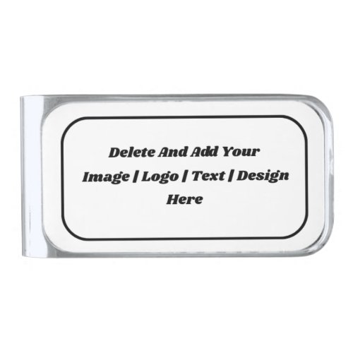 Create Your Own Simple Custom Promotional Silver Finish Money Clip