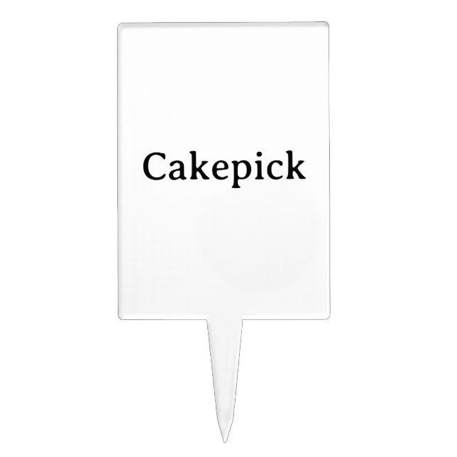 Create Your Own Simple Custom Rectangle Cake Topper (Front)