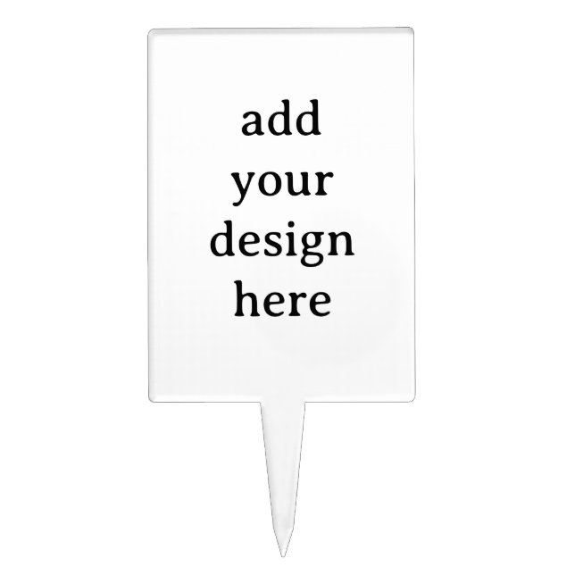 Create Your Own Simple Custom Rectangle Cake Topper (Front)