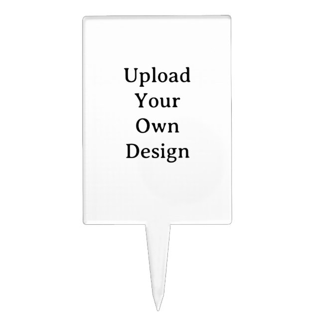 Create Your Own Simple Custom Rectangle Cake Topper (Front)