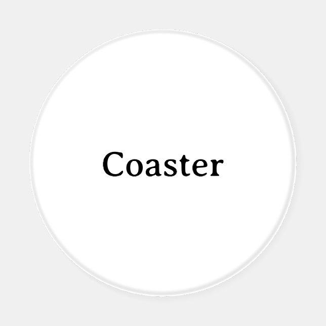 Create Your Own Simple Custom Round Coaster Set (Single)