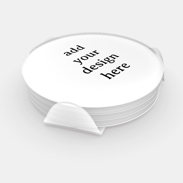 Create Your Own Simple Custom Round Coaster Set (Set)