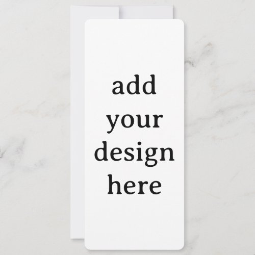 Create Your Own Simple Custom Rounded 4" x 9.25" Invitation